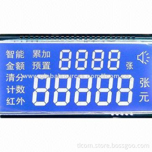 STN Blue Custom Digit LCD, ODM Within 30 Days, COB/COG Chip Bonding